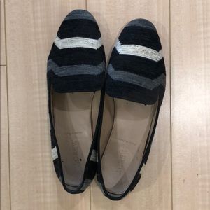 J Crew Striped Smoking Loafers
